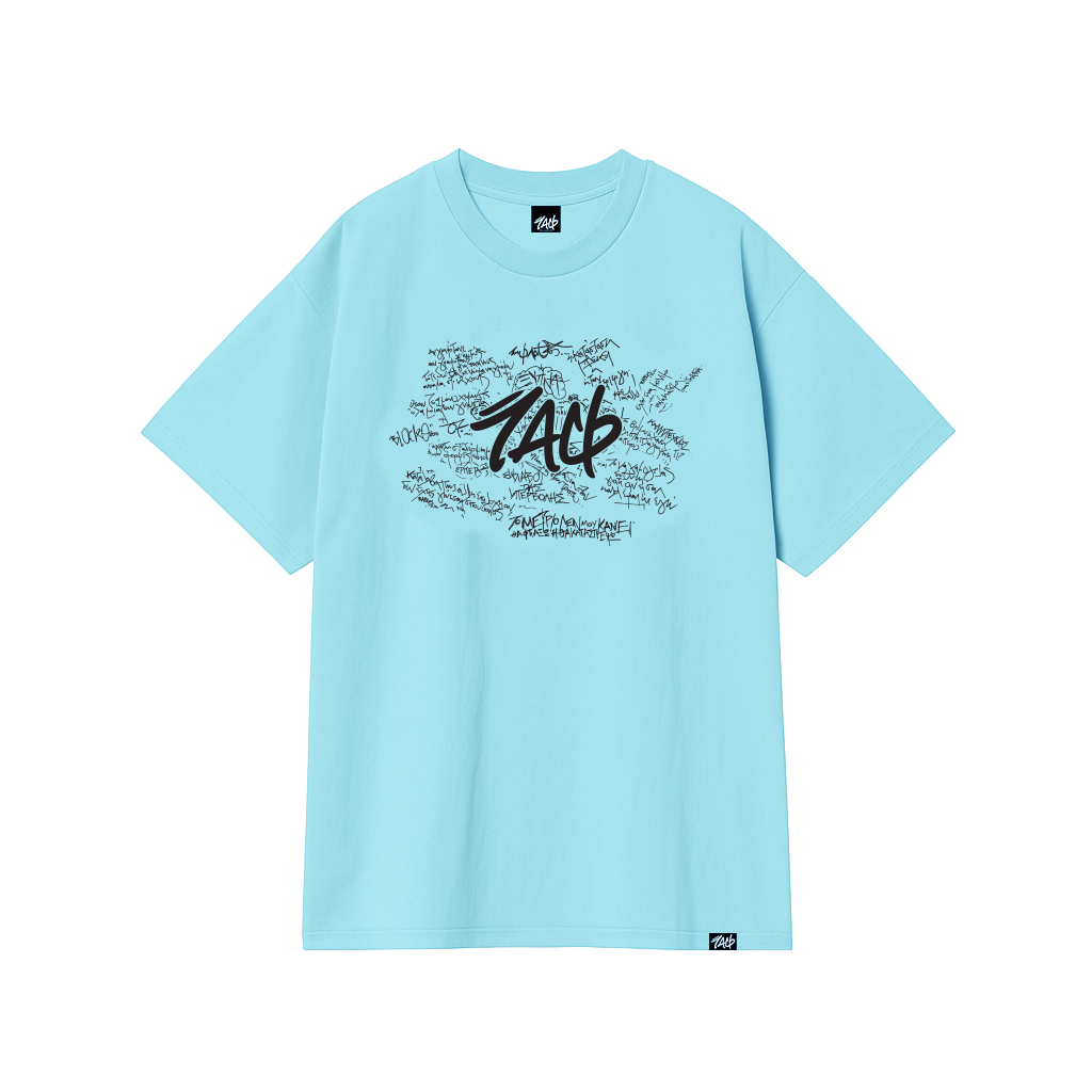 T-Shirt "Taf Lathos" Lyrics Pastel Blue