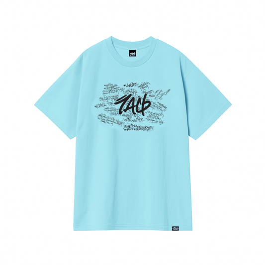 T-Shirt "Taf Lathos" Lyrics Pastel Blue